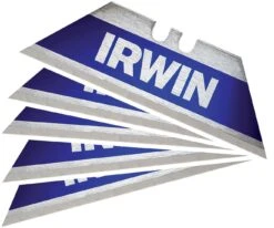 Irwin Bi-metaal Blauwe Trapeziumreservemesjes VE=5 - 10504240