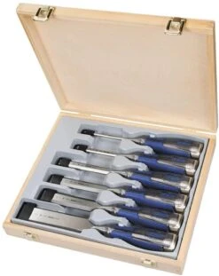 Irwin Marples Houtbeitel MS750, 6 Stuks, 6, 10, 15, 20, 25, 35 mm, Houten Kist - 10503733